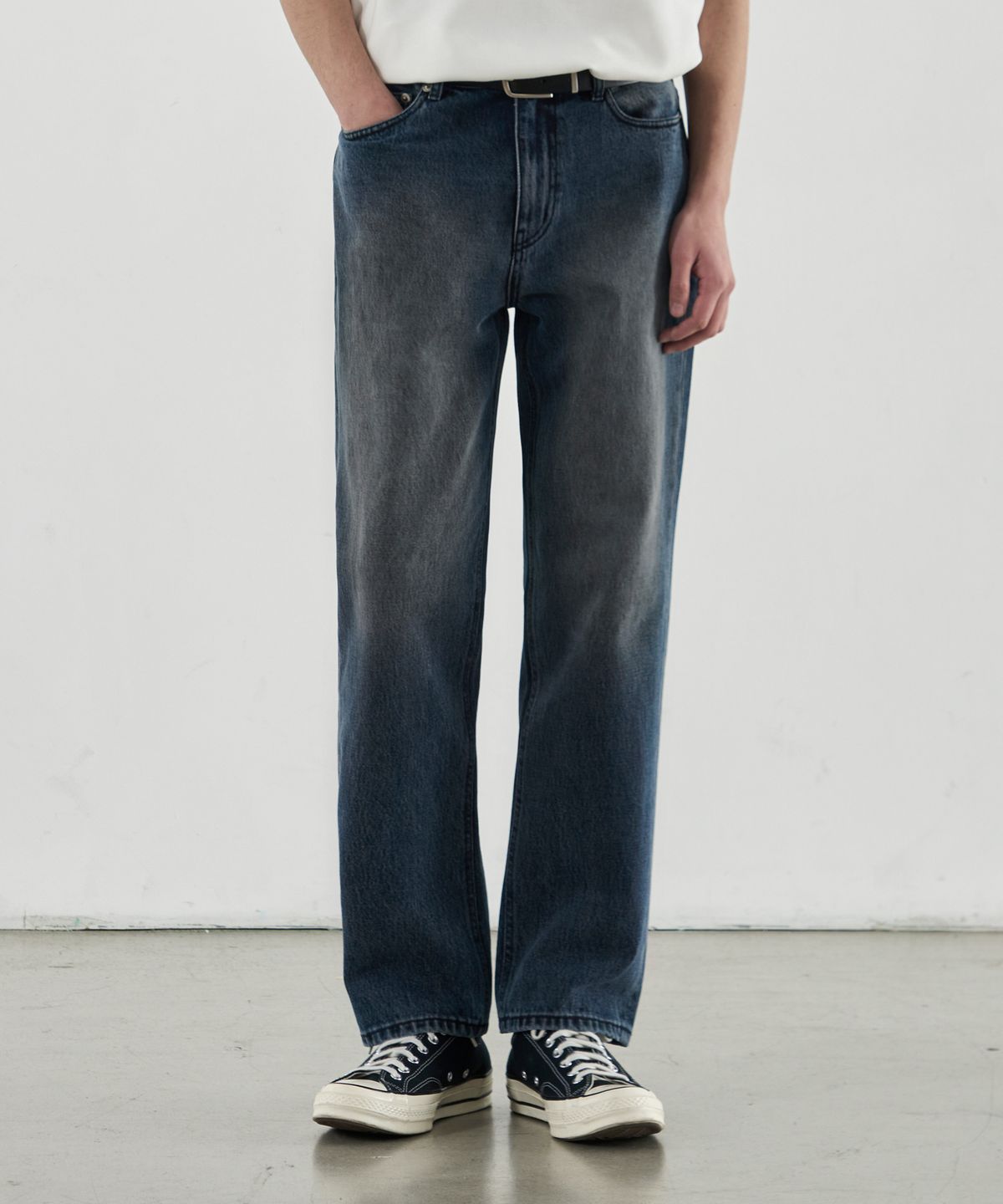 드로우핏(DRAW FIT) 리에디션 뉴 스트레이트 데님 팬츠 [SLATE BLUE]