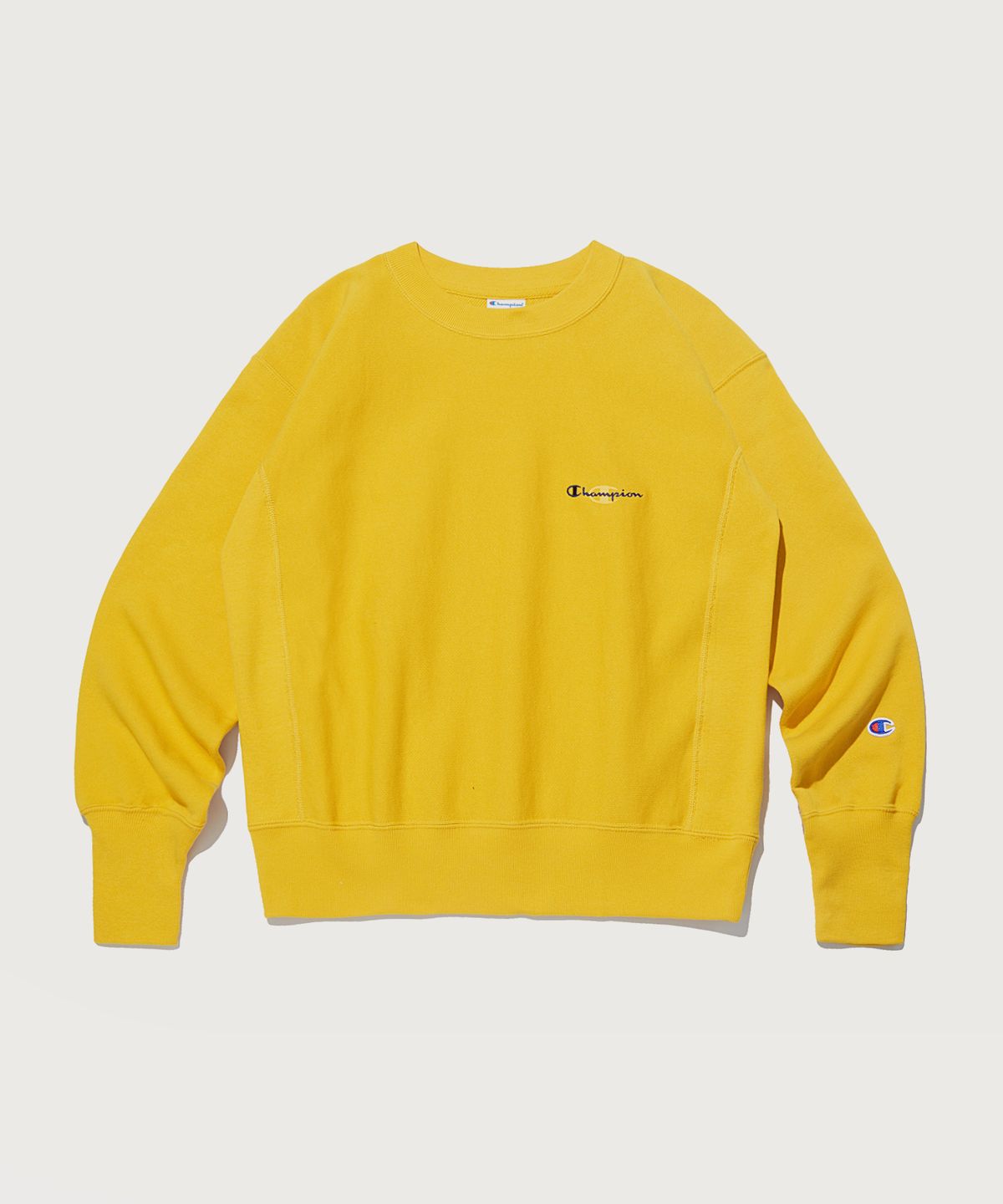 챔피온(CHAMPION) 여성 리버스위브 프렌치테리 스웨트셔츠 Normal Yellow