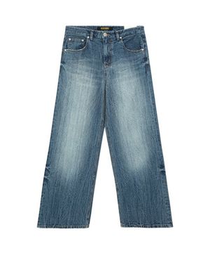 모어 댄 리얼 진청 와이드 팬츠