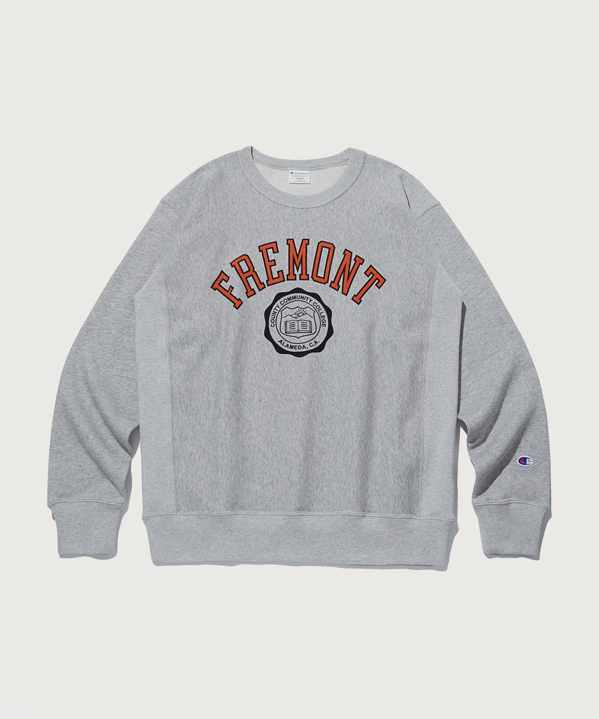 챔피온(CHAMPION) 리버스위브 프렌치테리 그래픽 스웨트셔츠 Normal Grey