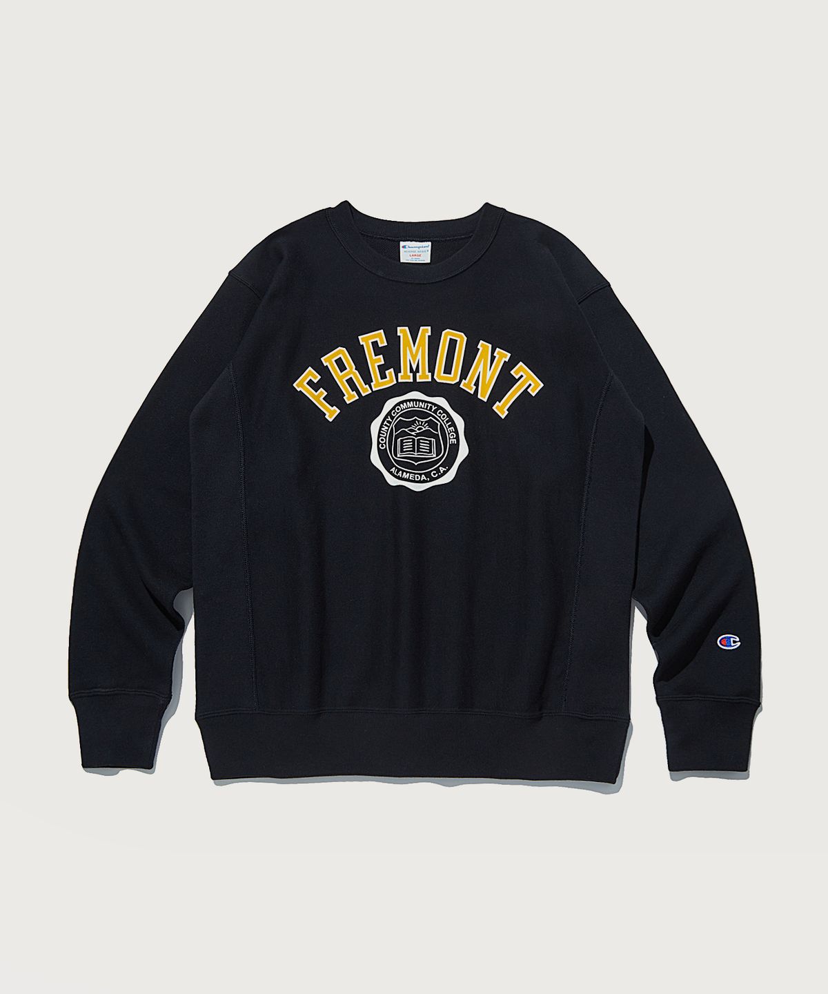 챔피온(CHAMPION) 리버스위브 프렌치테리 그래픽 스웨트셔츠 Black