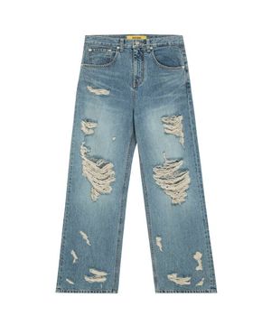 미드라이즈 구제 와이드 팬츠