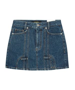 커버트 패치 미니 스커트