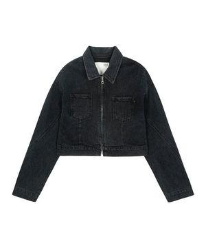 비비 투웨이 집업 크롭  자켓