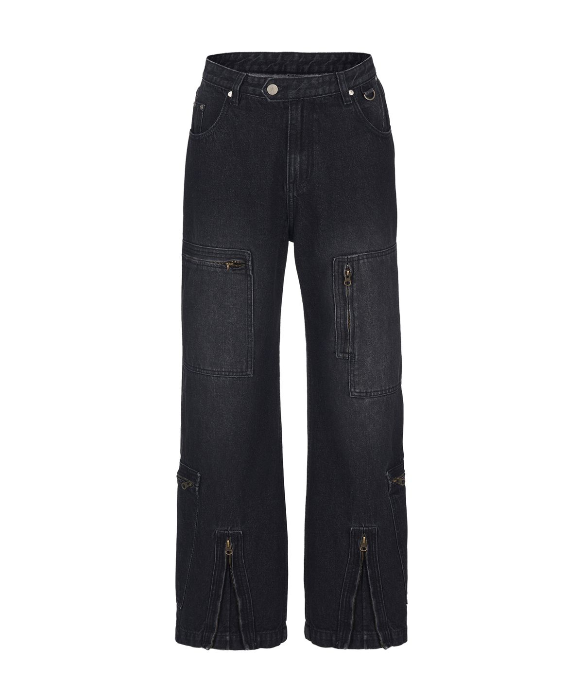 더바이닐하우스(THEVINYLHOUSE) FLIGHT DENIM PANTS BLACK (VH2DSUD100A)