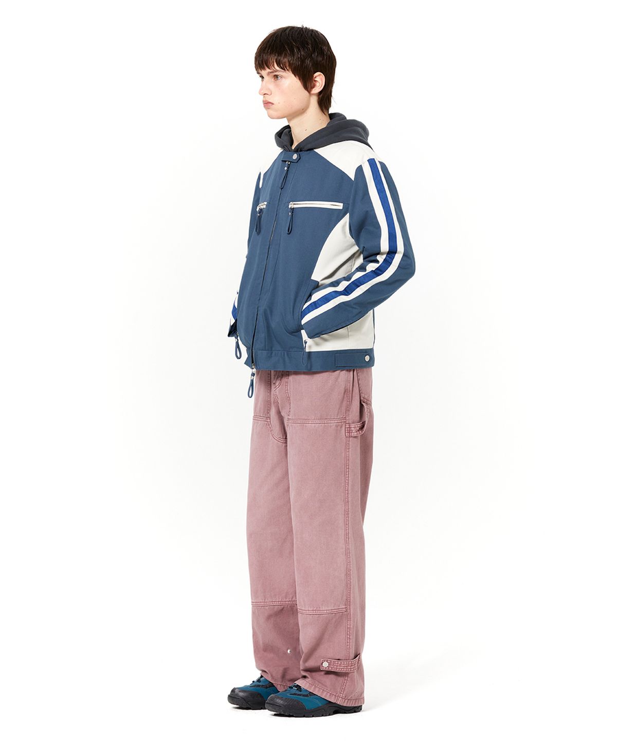 더바이닐하우스(THEVINYLHOUSE) DYED DOUBLE KNEE PANTS PINK (VH2DSUPA10A)