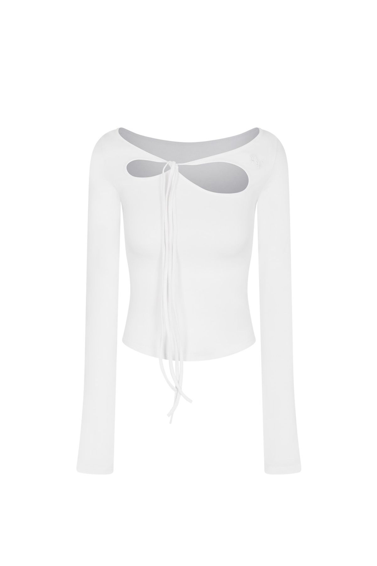 페인오어플레져(PAINORPLEASURE) ORCHID TOP white