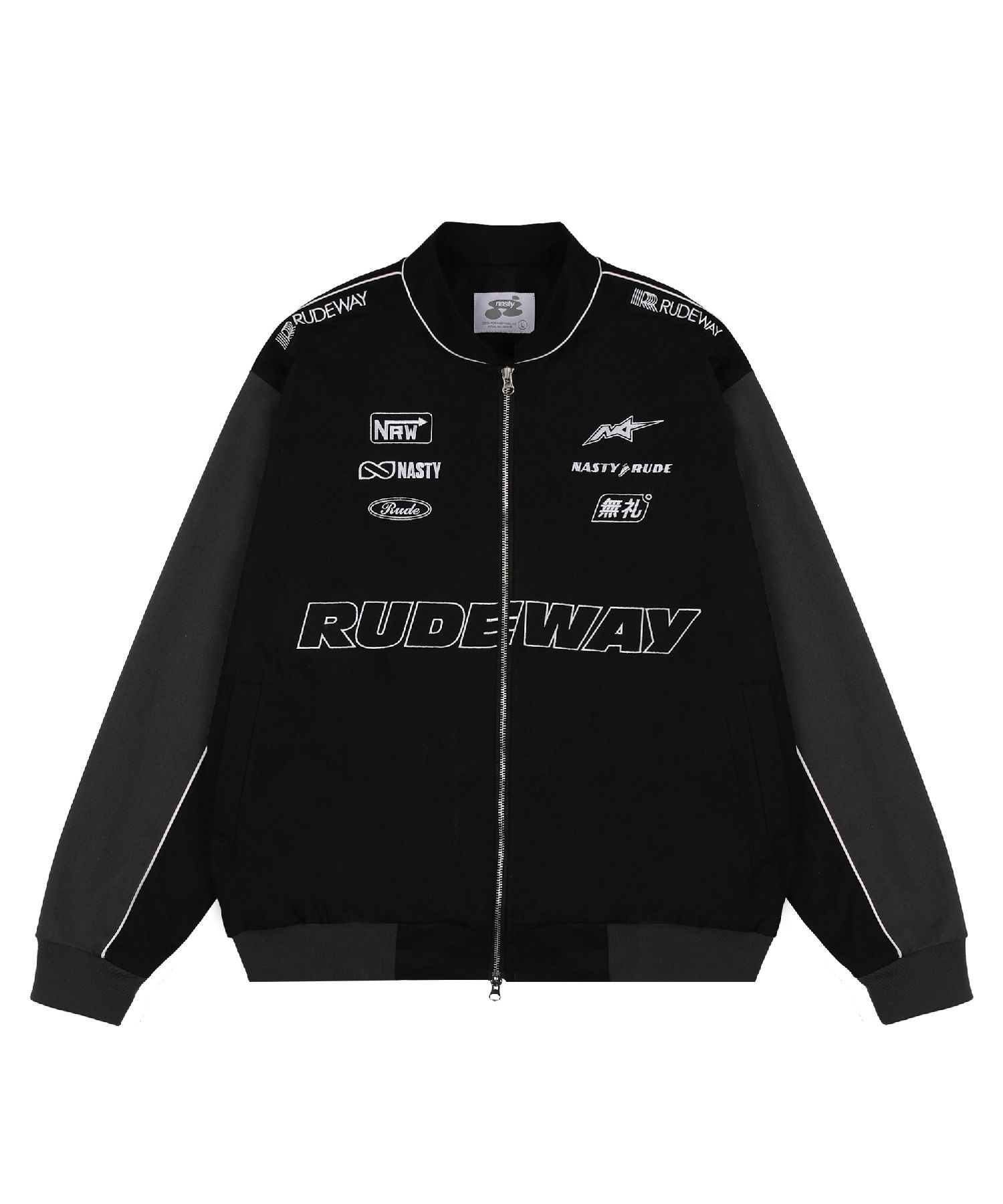 ALAND 【UNISEX】 NASTYKICK/レーシングジャケット MUSINSA | NASTYKICK [NK] Yobbo Racing Jacket (Black)_K23QA119