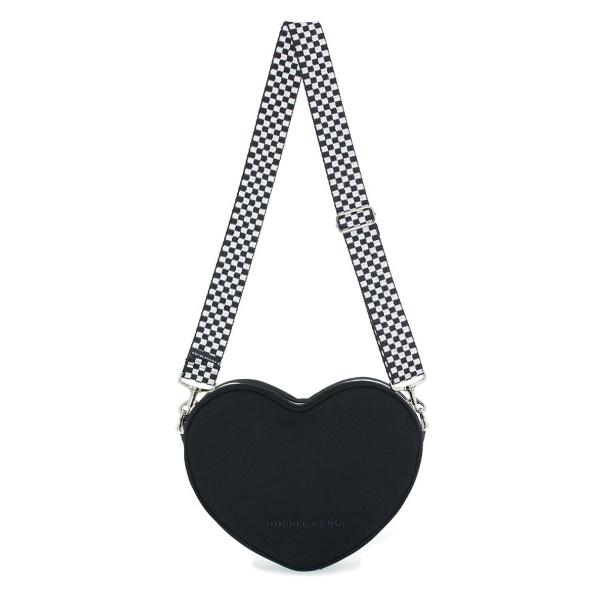 더블낭(DOUBLE NANG) HEART BAG (CHEKERBOARD BK)
