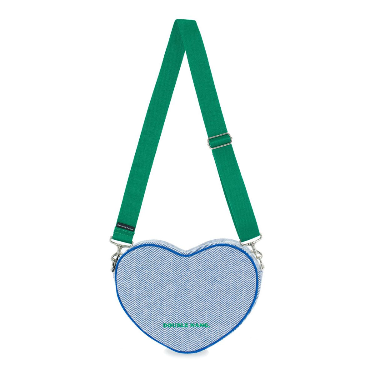 더블낭(DOUBLE NANG) HEART BAG (HERRINGBONE BL)