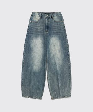 레이지보이 벌룬 핏 데님_페이디드블루