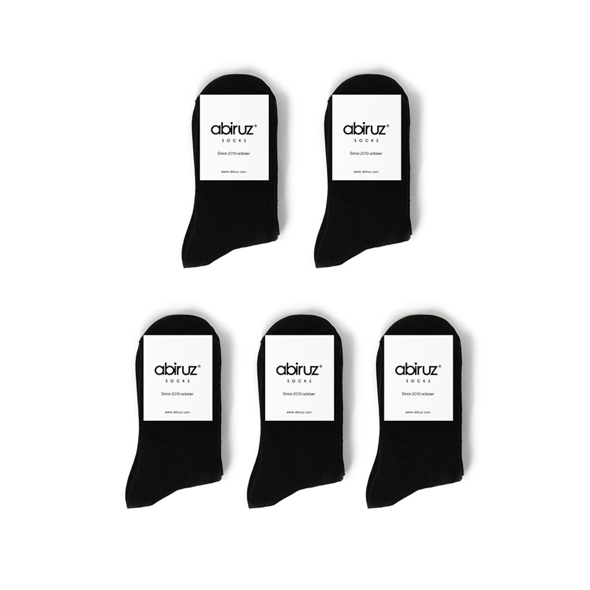 아비루즈(ABIRUZ) 베이직 기본립 블랙 5족 세트