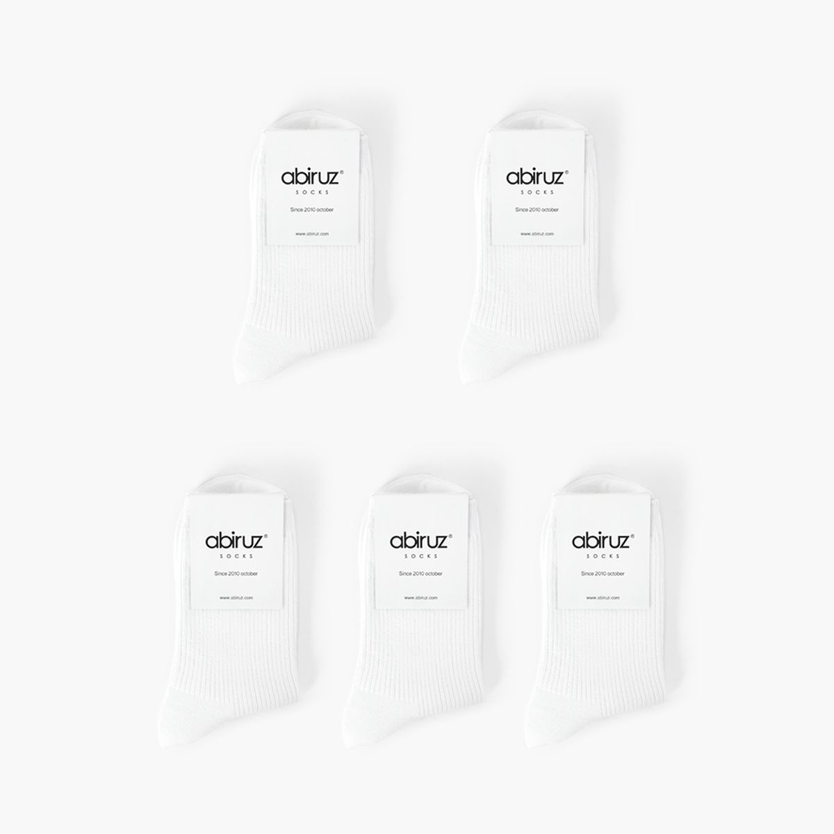 아비루즈(ABIRUZ) 베이직 기본립 화이트 5족 세트
