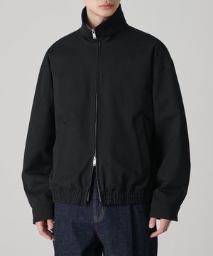 하이넥 미니멀 블루종 재킷 [블랙]