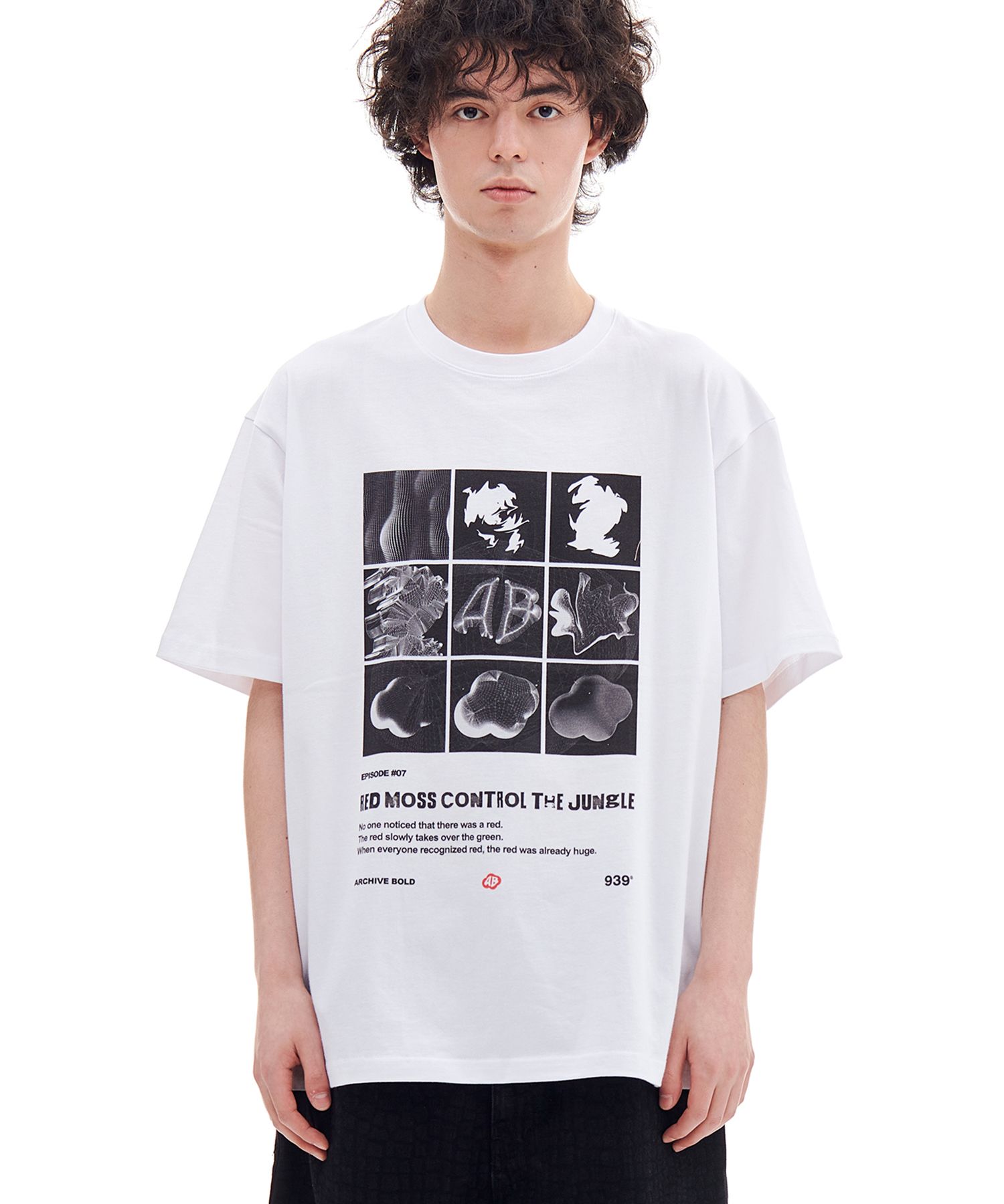 ◆ARCHIVE BOLD◆ RED MOSS 3X3 CROP TSHIRTS WHITE AB23SUTT002 MUSINSA | ARCHIVE BOLD RED MOSS 3X3 T-SHIRTS (WHITE)