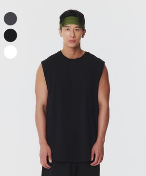 짐 머슬핏 슬리브리스 [3colors]