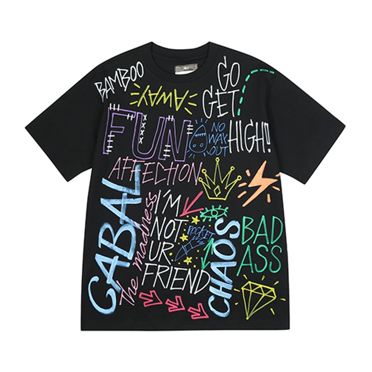 더 매드니스(THE MADNESS) HAND WORK FFUN T-SHIRTS_BK