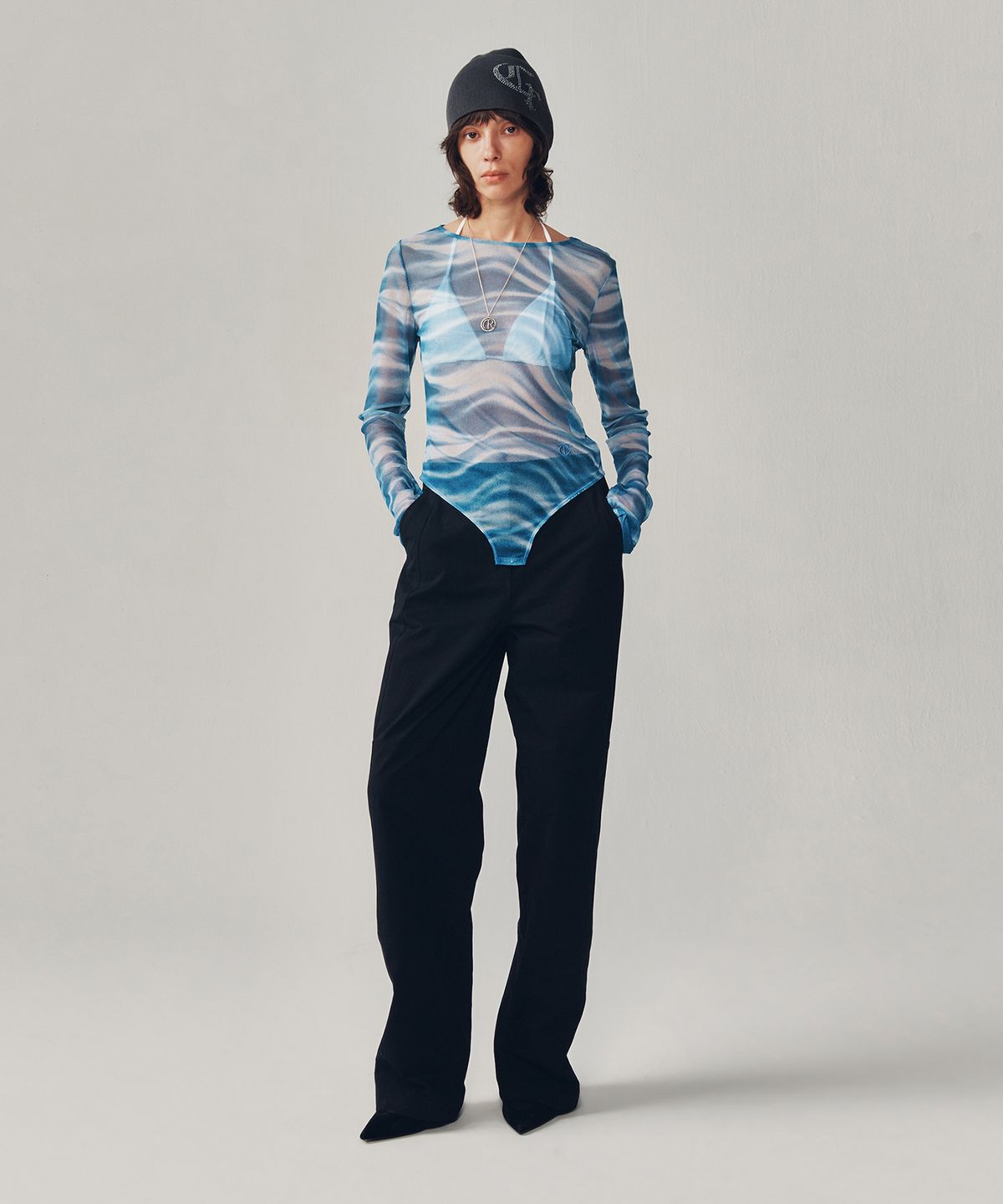 커렌트(CURRENT) STRAIGHT COTTON PANTS [BLACK]