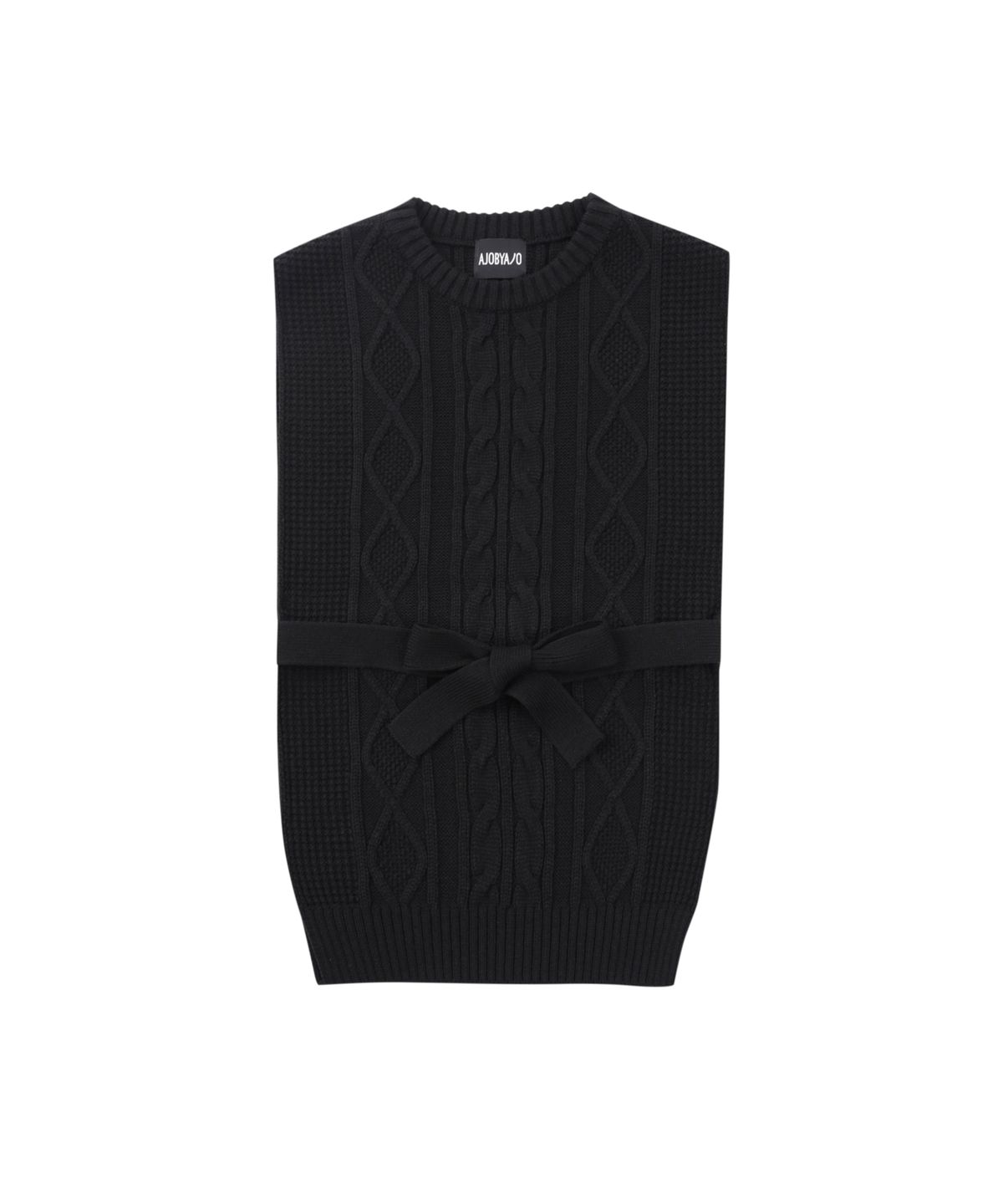 아조바이아조(AJOBYAJO) Strap Knit Vest [BLACK]