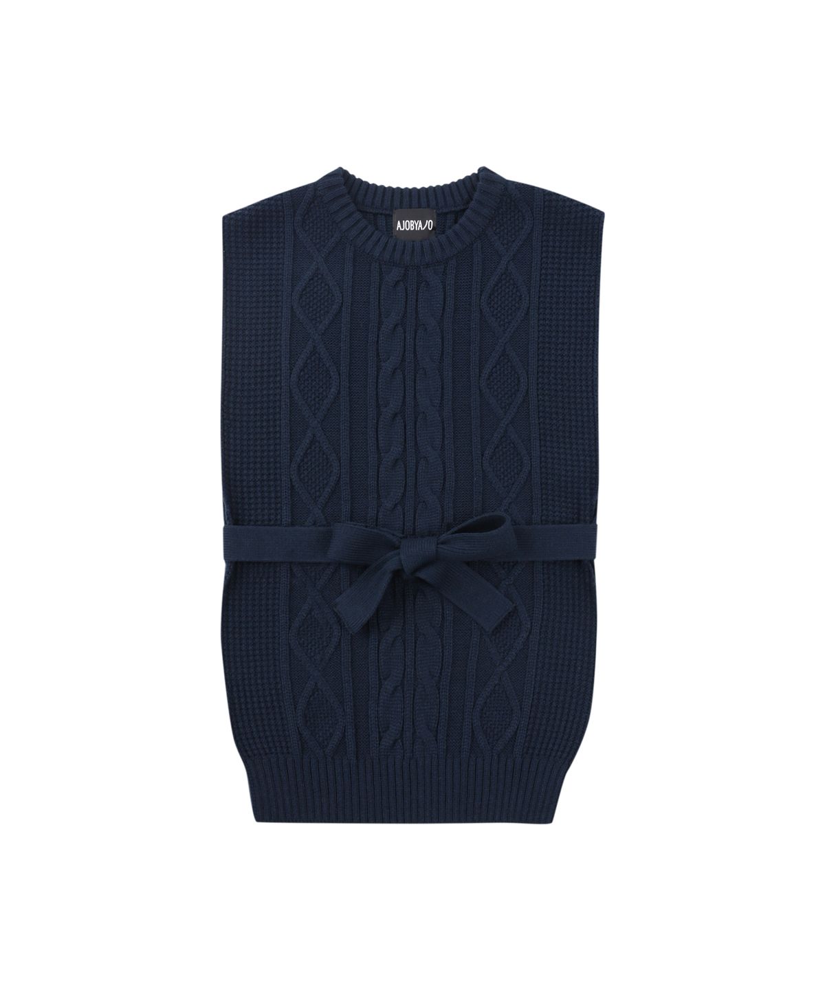 아조바이아조(AJOBYAJO) Strap Knit Vest [NAVY]