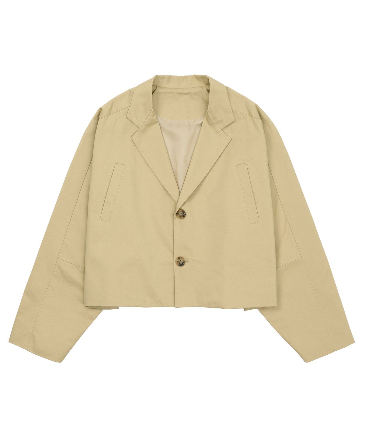 아조바이아조(AJOBYAJO) Batwing Cotton Short Jacket [BEIGE]