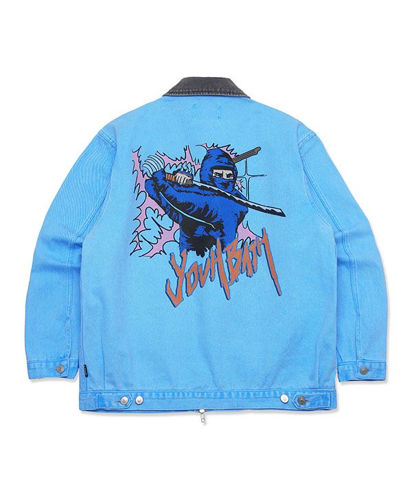 ☆23SS☆【YOUTHBATH】☆pigment zip-up coach jacke.t☆ MUSINSA | YOUTHBATH Pigment zip-up coach jacket _ Sky Blue