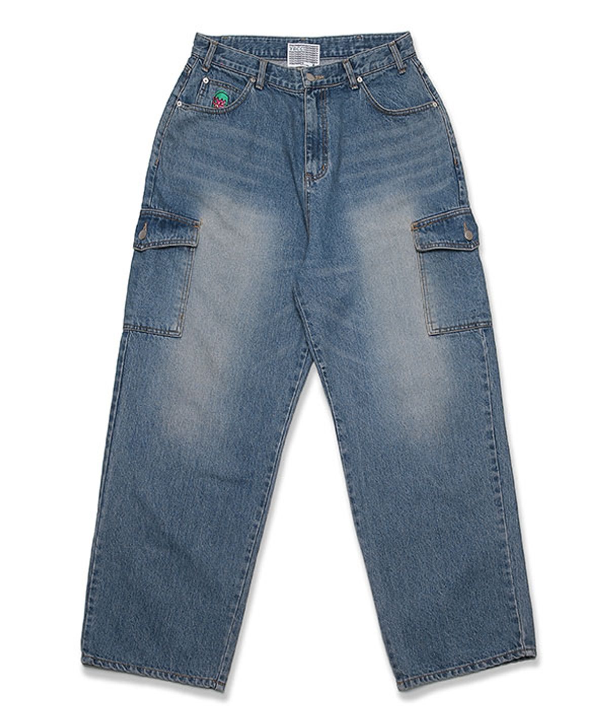 유쓰배쓰(YOUTHBATH) PK WRESTLER CARGO WORK PANTS_DENIM BLUE