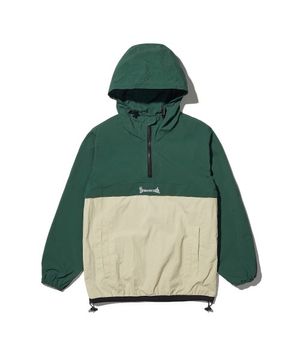 KIDS WINDBREAKER ANORAK - DARK GREEN