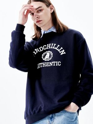 NY5032 하비 캣 에슬레틱 맨투맨 네이비