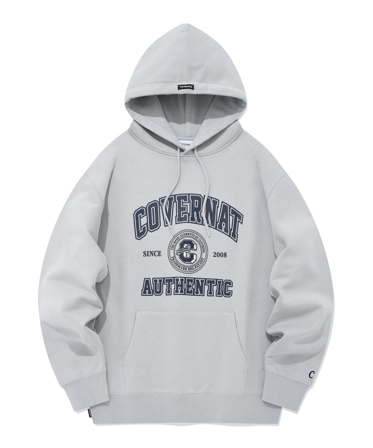 커버낫(COVERNAT) 엠블럼 아치 로고 후디 라이트 블루