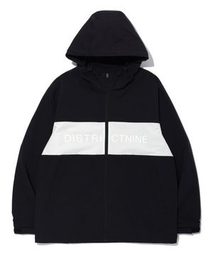 컬러 블럭 후드 점퍼 BLACK (LN1JU032-076)