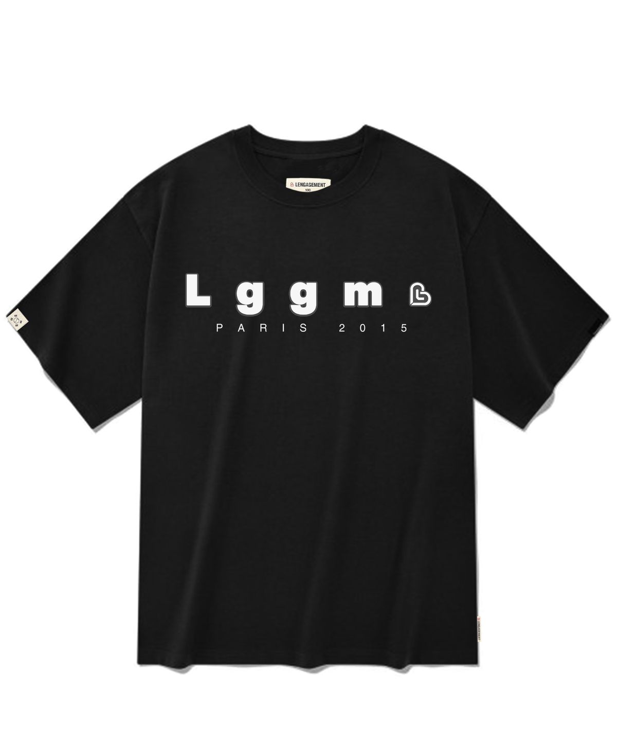 랑가주망(LENGAGEMENT) 오버사이즈 LGGM 반팔티 [블랙]