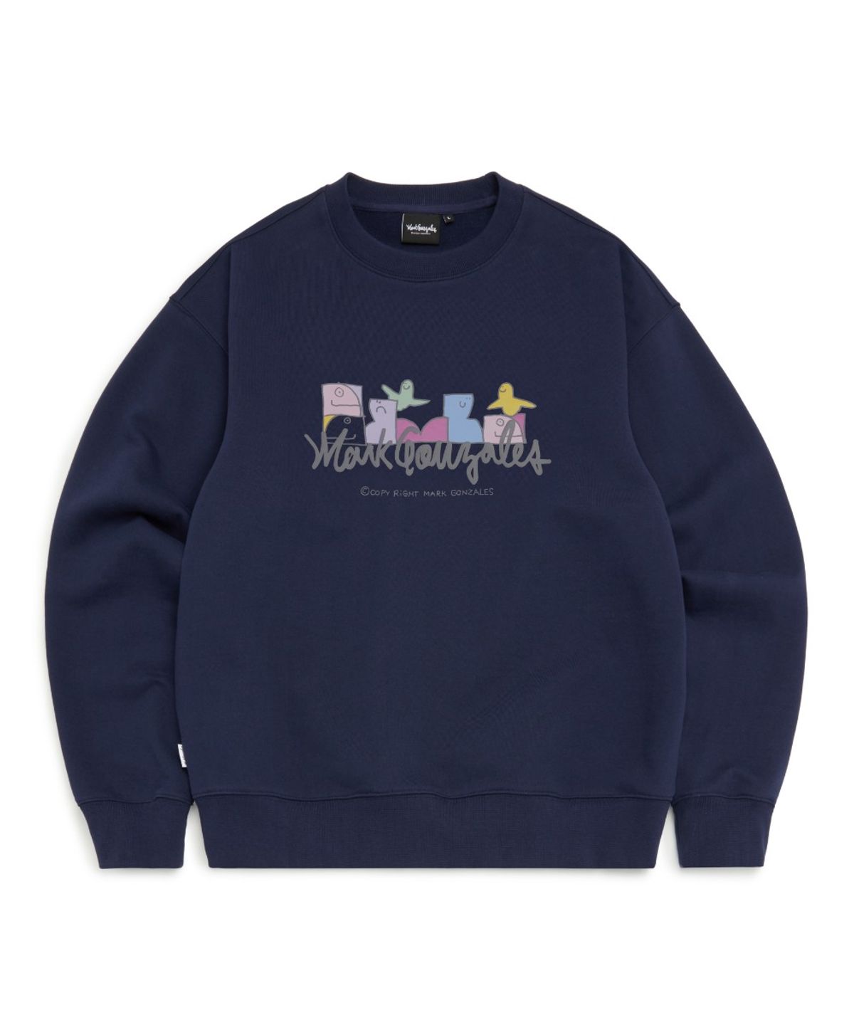 마크곤잘레스(MARK GONZALES) MG MULTI SHMOO GRAPHIC SWEATSHIRT - NAVY