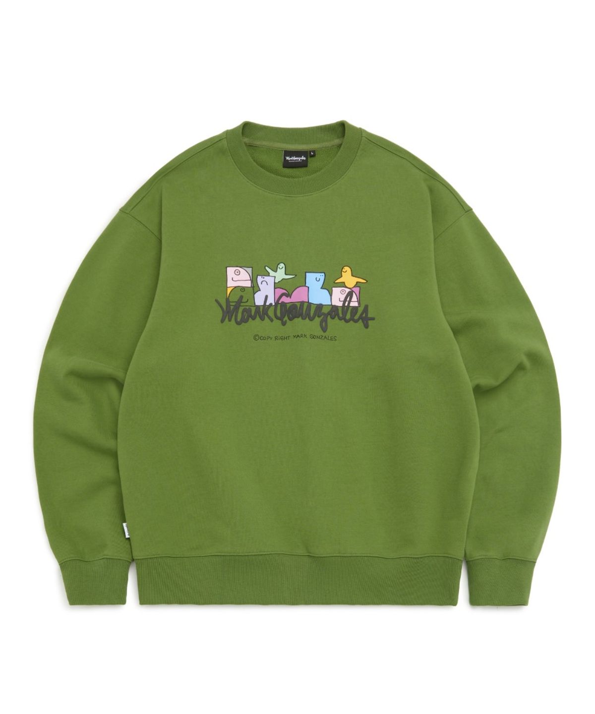 마크곤잘레스(MARK GONZALES) MG MULTI SHMOO GRAPHIC SWEATSHIRT - GREEN