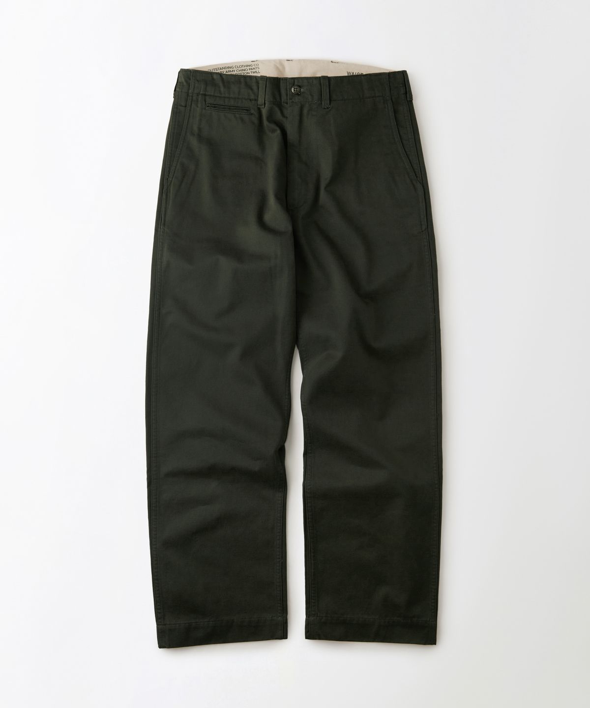 아웃스탠딩(OUTSTANDING) OFFICER CHINO PANTS_OLIVE GREEN