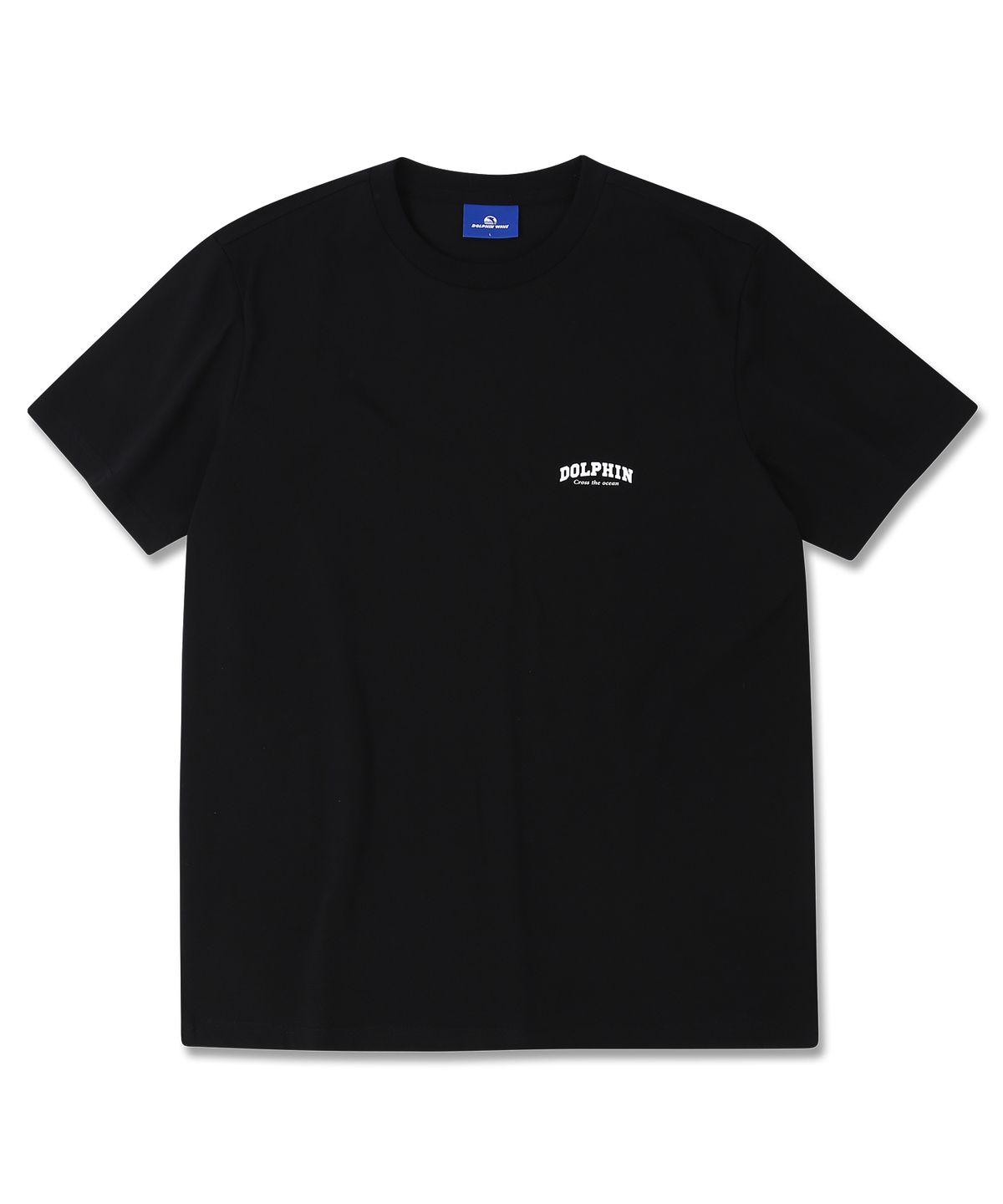 돌핀웨이브어패럴(DOLPHIN WAVE APPAREL) 돌핀 아치로고 티셔츠 블랙