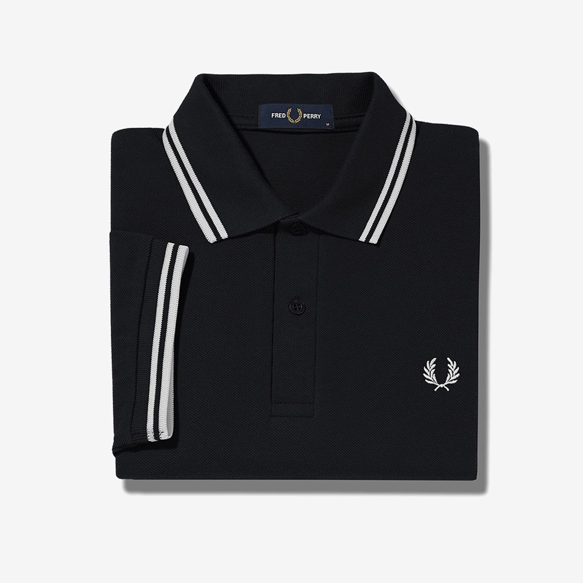 프레드페리(FRED PERRY) [M3600] 트윈 팁 프레드페리 셔츠 - 블랙/화이트 M3600-350