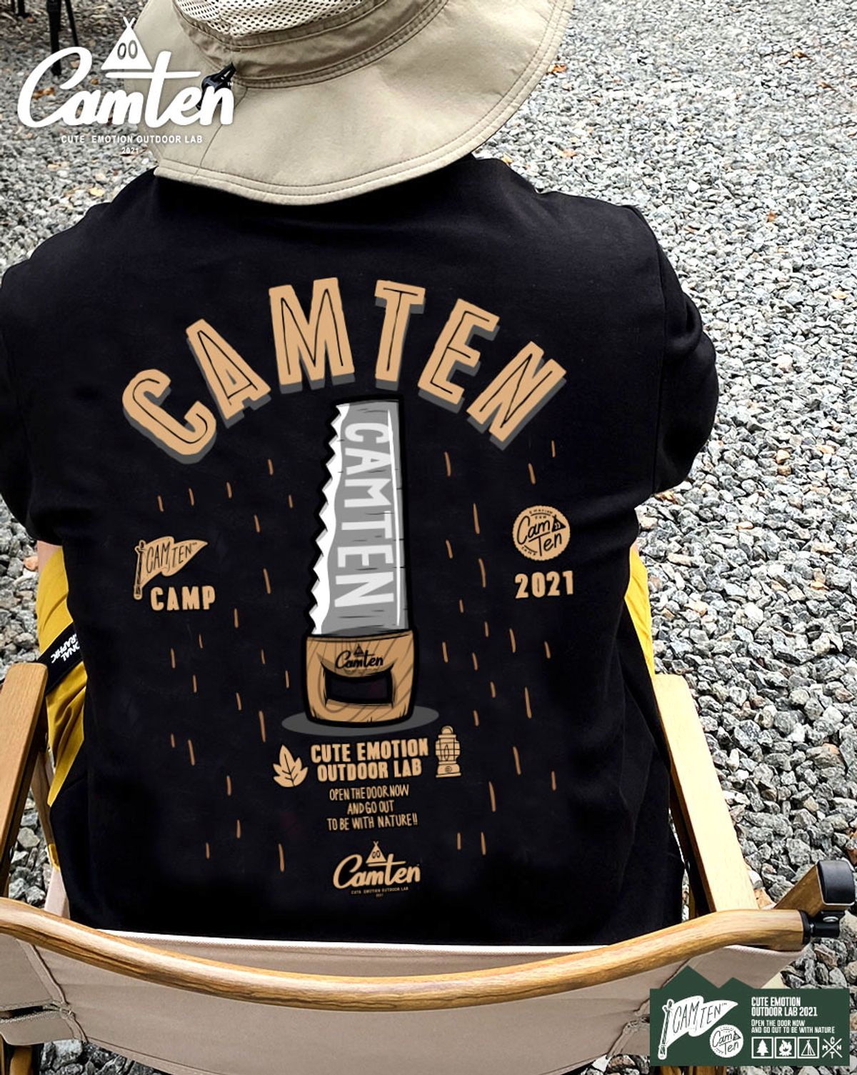 돌돌(DOLDOL) Camten-hoody-36 감성 캠핑 브랜드 캠텐 캐릭터 그래픽 후드티 후드 후디
