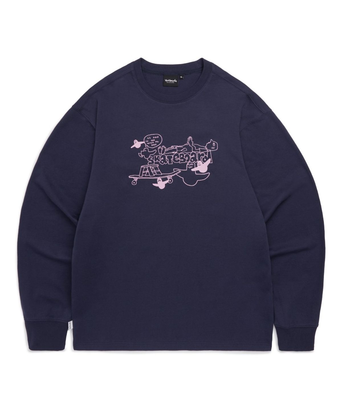 마크곤잘레스(MARK GONZALES) MG COLLAGE GRAPHIC L/S T-SHIRT - NAVY