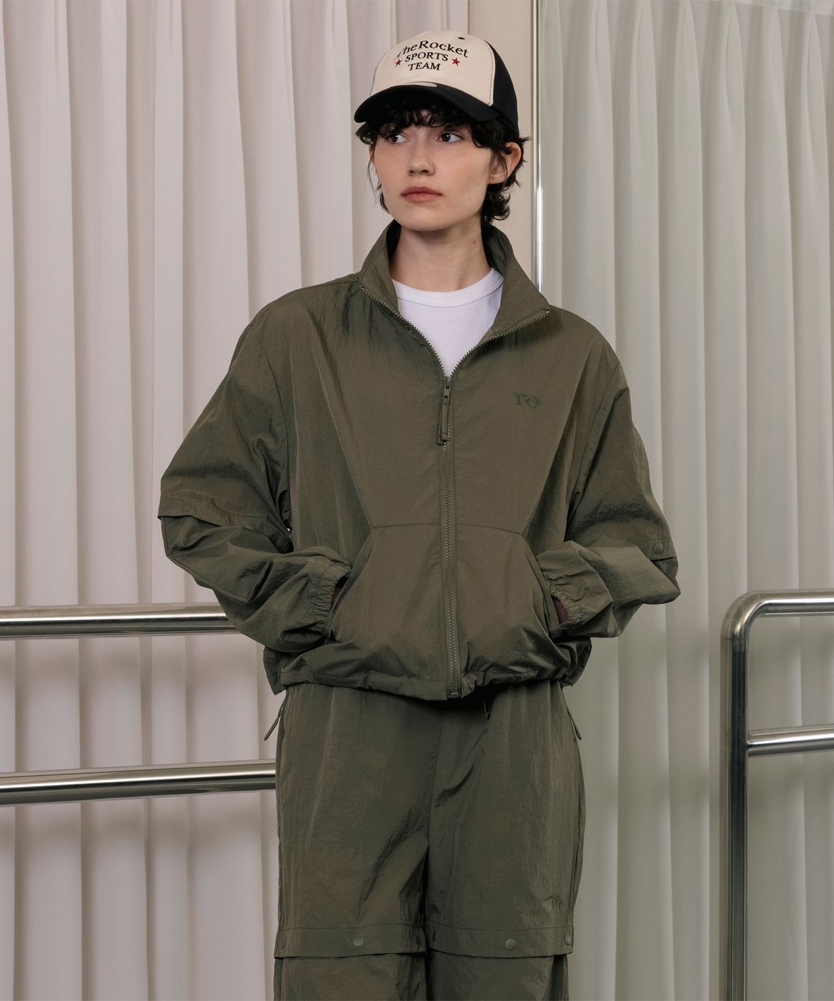 더 로켓(THE ROCKET) R TWO WAY BLOUSON JUMPER_KHAKI