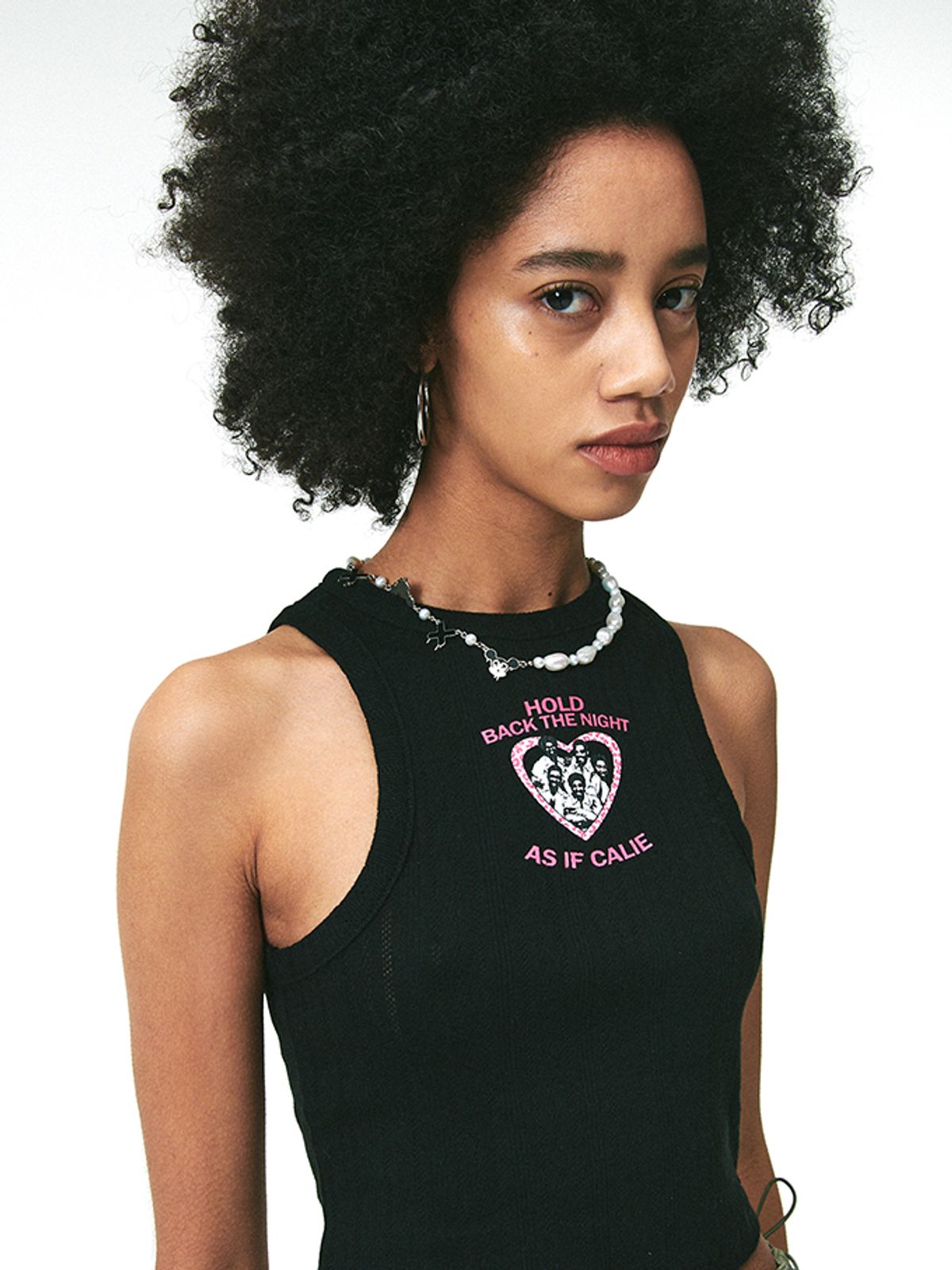 에즈이프 캘리(ASIF CALIE) DISCO BOYS SLEEVELESS BLACK