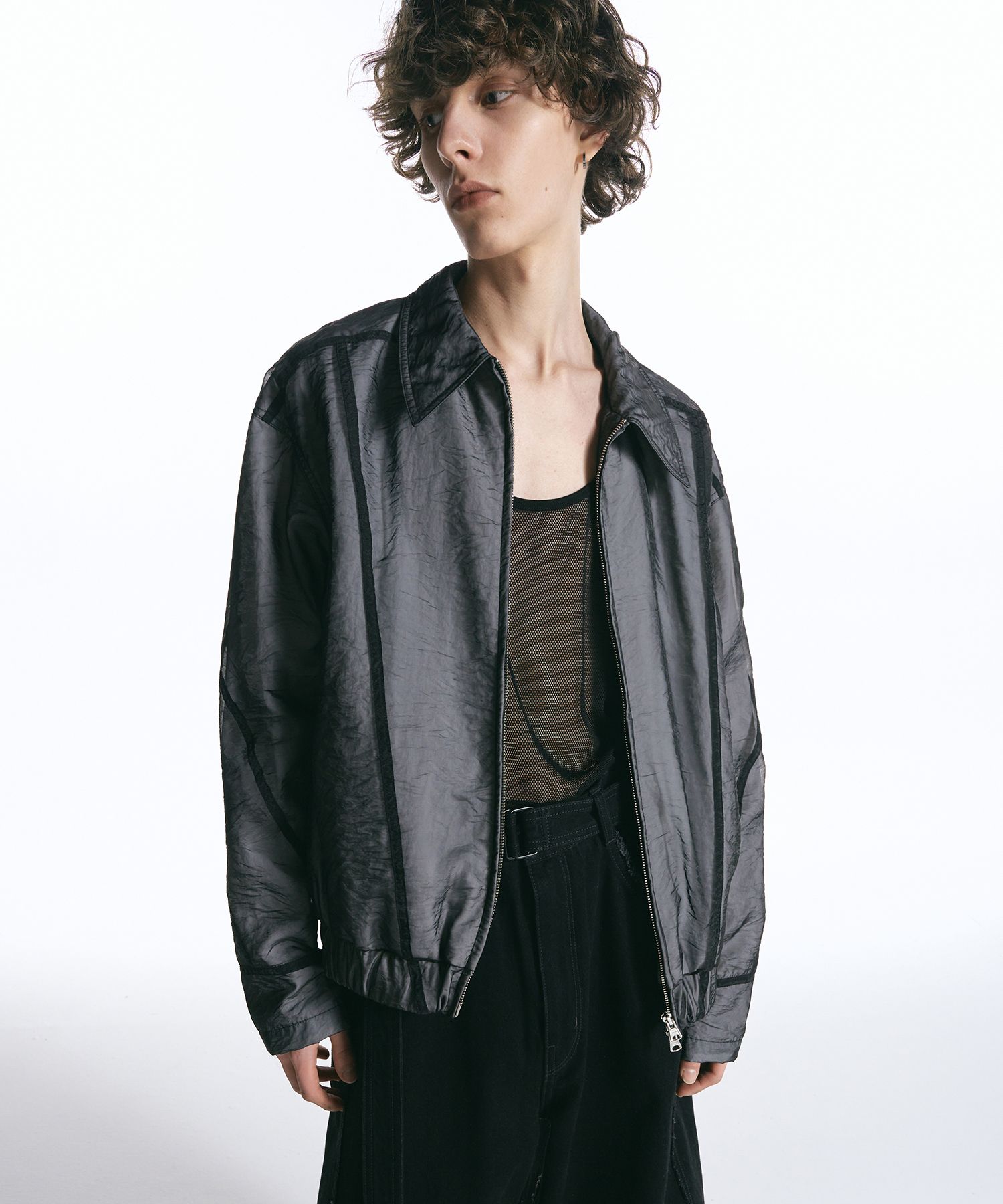 INSILENCE レザージャケット MUSINSA公式 | INSILENCE ダブルレイヤードジャケット ブラック