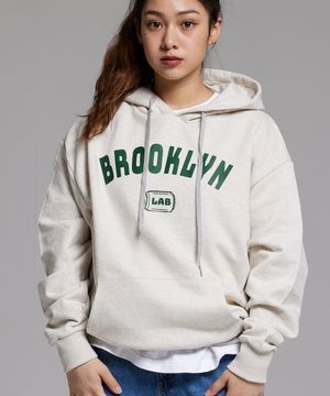 브루클린 네추럴핏 후드 오트밀 그린