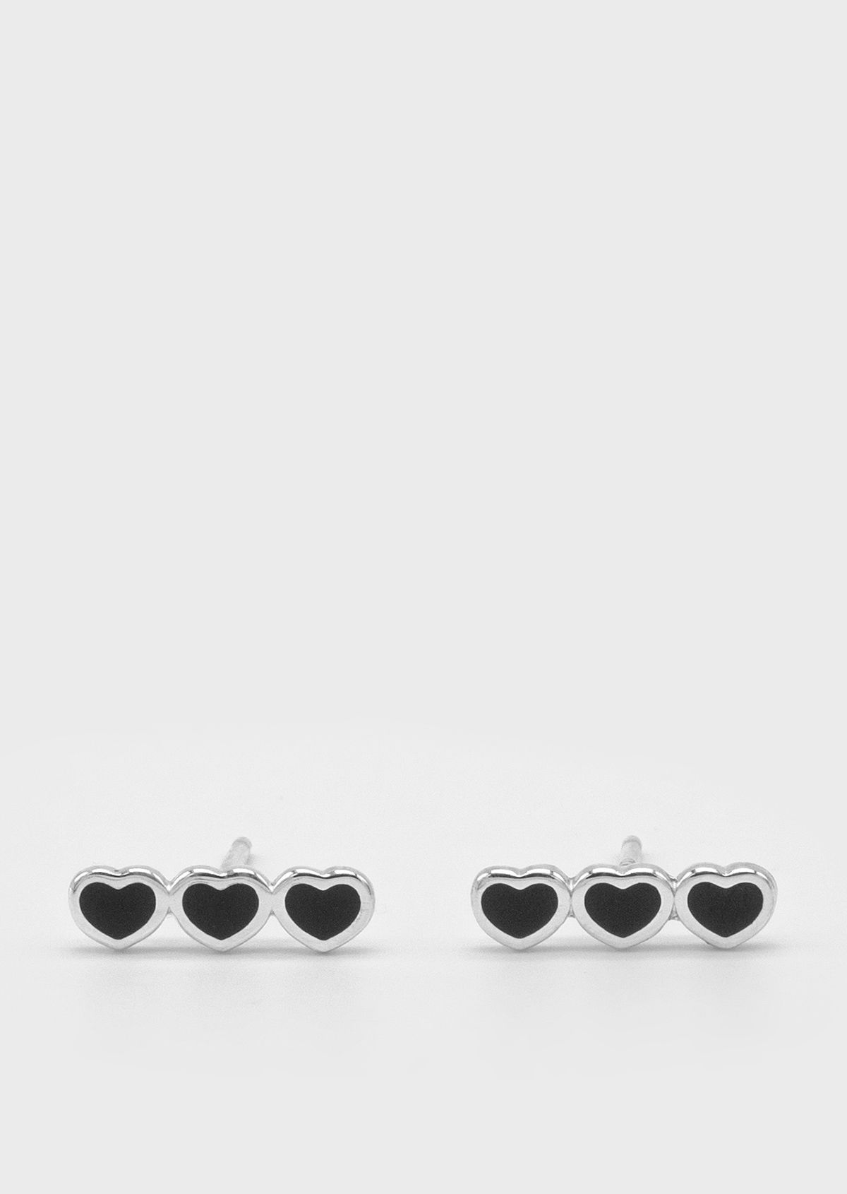 종종(JONGJONG) Triple Black Earrings