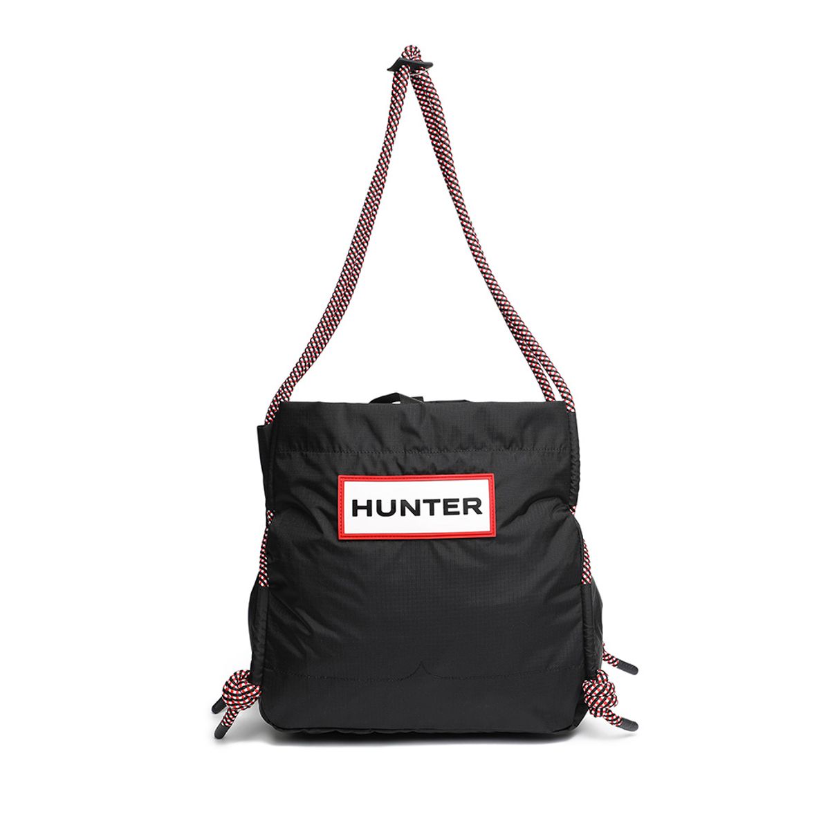 헌터(HUNTER) [UNISEX] 트래블 립스탑 토트백 - 블랙/레드로고 UBS1517NRSRBO