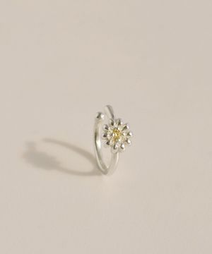 925실버 꽃 귀찌 링 이어커프 귀걸이 캄리/ comely