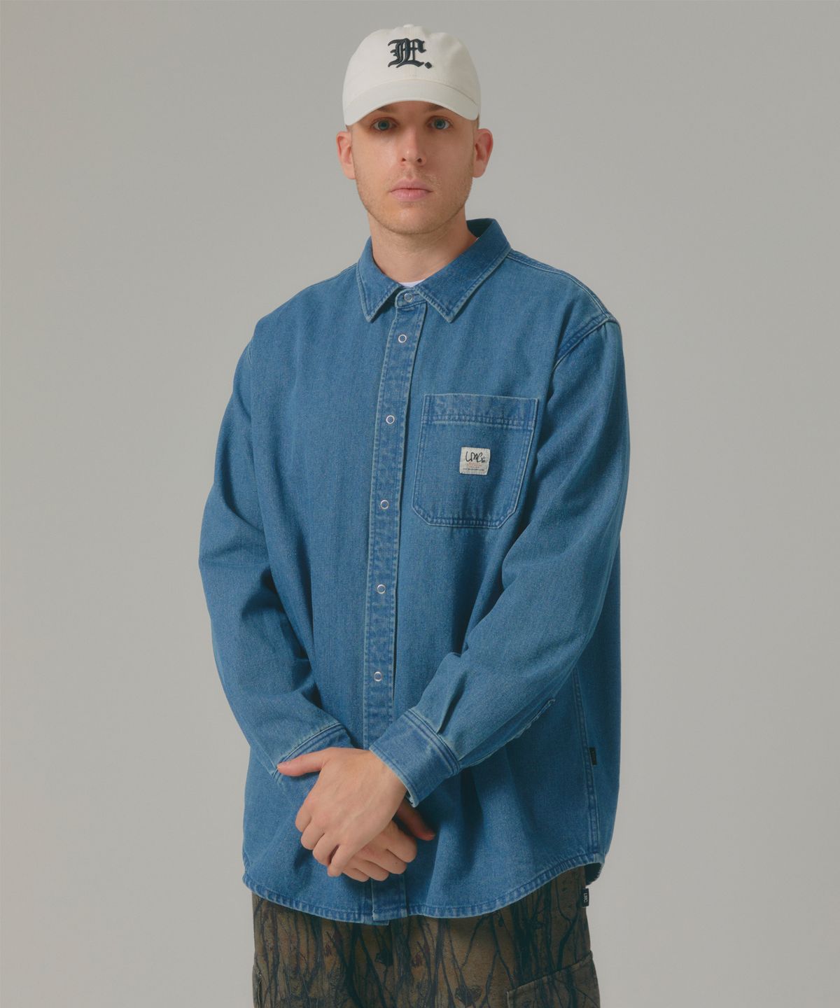 엘엠씨(LMC) OVERSIZED DENIM SHIRT vintage blue