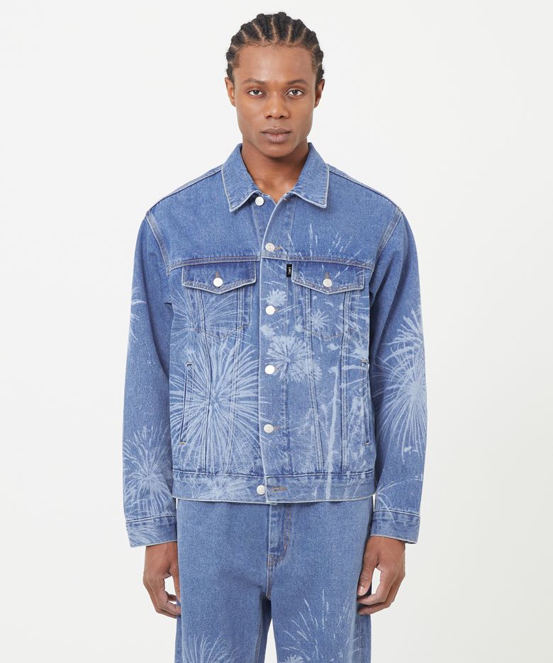 LASER FIREWORK DENIM JACKET blue