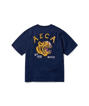 TIGER HALF SLEEVE TEE-NAVY