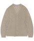 WAVE V-NECK CARDIGAN [BEIGE]